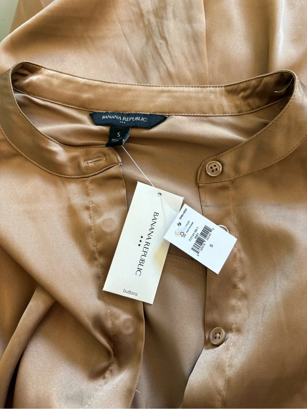 Banana Republic Longline Button-Down Shirt in Dusty Rose